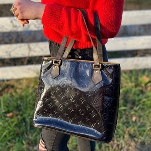 Louis Vuitton Black Patent Monogram Tote